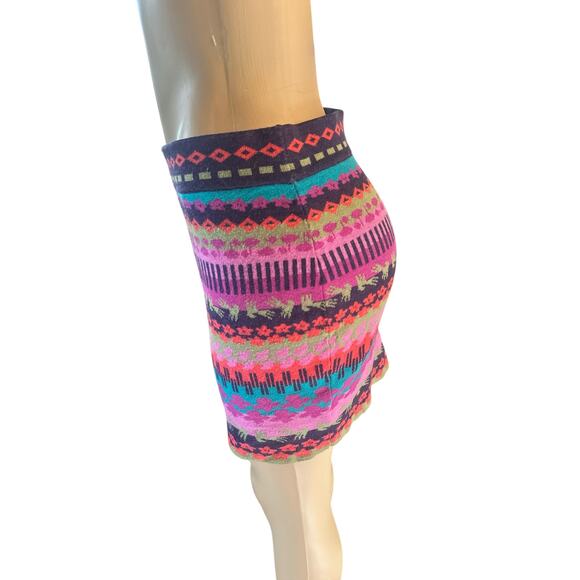 Women M Krimson Klover Printed Merino Wool Skirt Colorful Aztec Stripe Outdoor - Picture 3 of 6